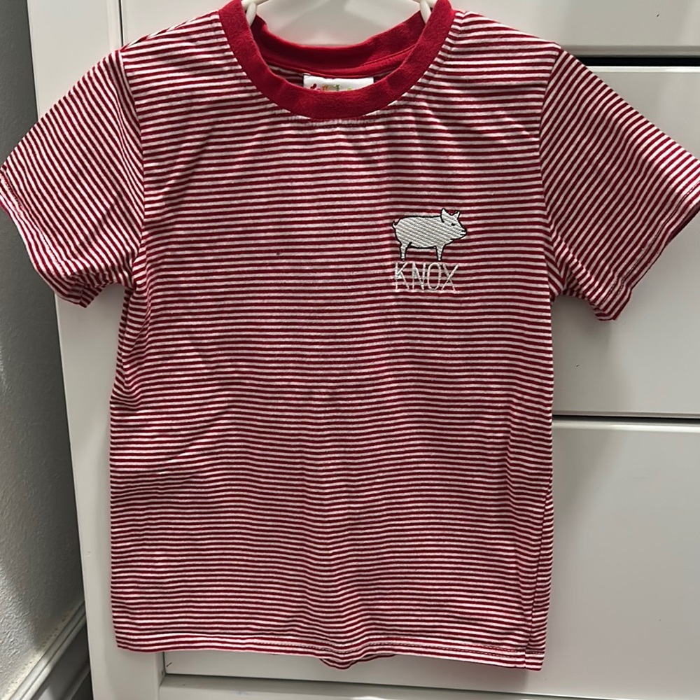 Red Striped Kids Shirt